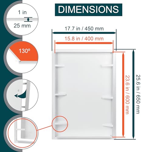 16" x 24" White Metal Access Panel, Service Shaft Door, Plumbing, Electricity Heating Alarm Wall for Drywall, Bathroom Services Hole Cover, Wall Covering - size: 16" x 24"