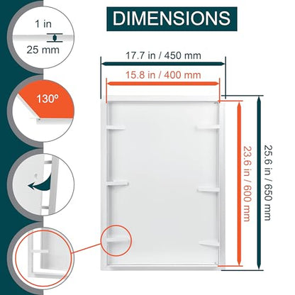 16" x 24" White Metal Access Panel, Service Shaft Door, Plumbing, Electricity Heating Alarm Wall for Drywall, Bathroom Services Hole Cover, Wall Covering - size: 16" x 24"