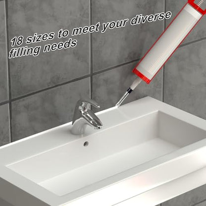 Upgrade Stainless Steel Caulk Finisher Kit Caulking Nozzles Tips Caulk Gun Tips