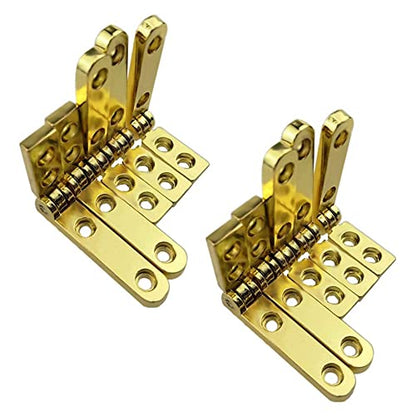 10 Pcs 90 Degree Hinges Wooden Box Gift Wine Jewellery Box Chest Case Hinge Cabinet Hardware with Screws (Gold) - color: Gold
