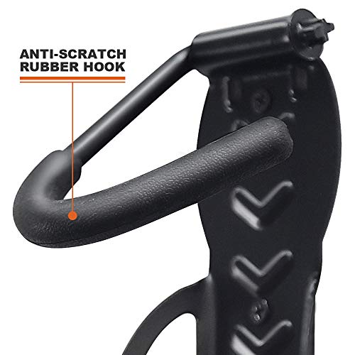 Wallmaster Bike Storage Rack for Garage, Wall Mount Bicycles Hanger, 2-Pack Bike Storage System Vertical Bike Hooks - size: 2Pack