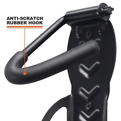 Wallmaster Bike Storage Rack for Garage, Wall Mount Bicycles Hanger, 2-Pack Bike Storage System Vertical Bike Hooks - size: 2Pack
