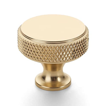Amerdeco 10 Pack Gold Knurled Cabinet Knobs Kitchen Cabinet Handles for Drawer Dresser, Cupboard and Wardrobe ZH0036 - color: Gold