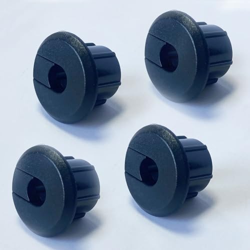 Furniture Wall Hole Bushing Cable Grommet for Starlink Ethernet Cable,Covering 3/4 inch Desk Holes,Universal Cable Management Wire Organizer Pass Through Holes Cover Kits (Black - 4 Pack) - color: Black - 4 Pack