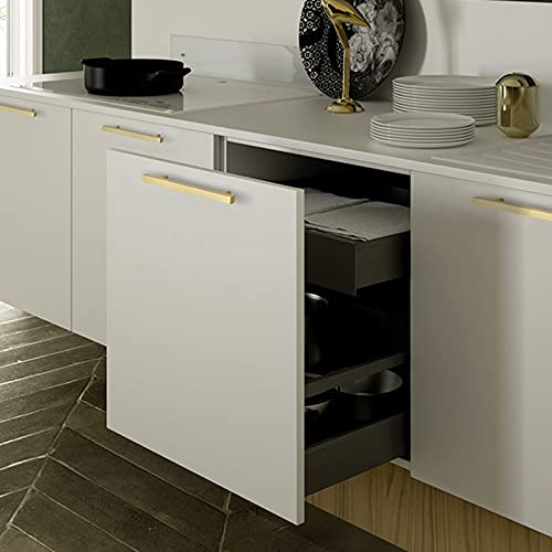 Goldenwarm 25 Pack Gold Cabinet Handles 4-1/2"(115mm) Brushed Brass Cabinet Pulls T Bar Drawer Pulls for Kitchen Cupboard & Drawer Hardware - color: Gold, size: 4-1/2 Inch Hole Center