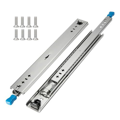 Hitess 1 Pair 30 Inch Heavy Duty Drawer Slides with Lock 250lb Load Capacity,Full Extension Side Mount Ball Bearing Drawer Rails - size: 30 Inch