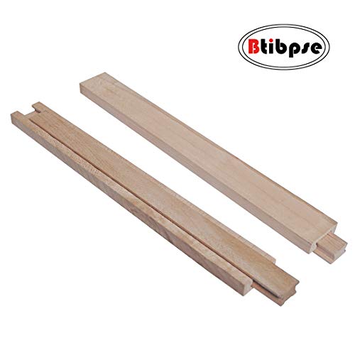 Wooden Drawer Slides 13-3/4 Inches Classic Wood Center Guide Track with Slide Glides (35cm (1pair)) - size: 35cm (1pair)