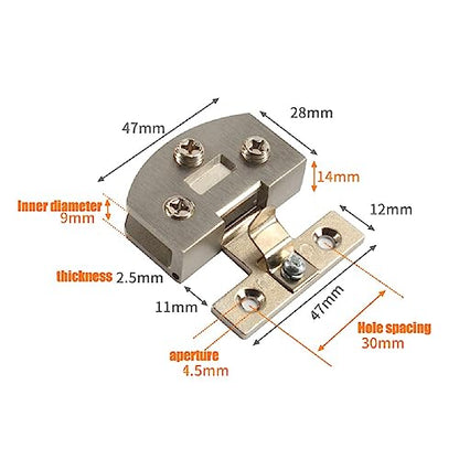 Silver Glass Door Hinge Display Cabinet Hinge 90-Degree Glass clamp Suitable for 5-8mm - color: argent (10 pairs (= 20 pieces))