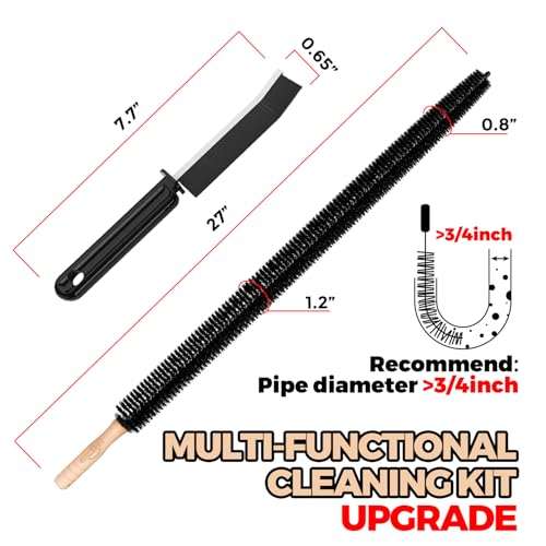 Holikme Dryer Vent Cleaner Kit 2 Pack - Household Cleaning Supplies,Long Flexible Refrigerator Coil Brush Radiator Brush,Dryer Lint Brush Home Essentials for Lint Trap Dust Vacuum Brush - size: Long 2pack