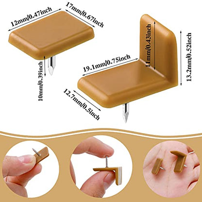 Maitys Plastic Drawer Glides and Slides Drawer Stoppers for Dresser Tack for Repairing Dressers, Square and L Shape(30 Pieces)