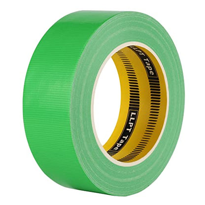 LLPT Duct Tape Premium Grade 1.6 Inches x 108 Feet x 11 Mil Easy Tear Residue Free Strong Adhesive Color Green (DT404) - color: Green