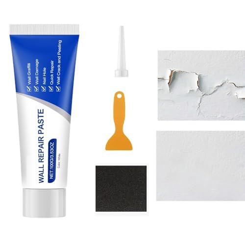 Wall Repair Putty Kit, Drywall Mending Solution, Easy Apply Paste for Holes and Cracks, Sturdy Fast Dry Wall Repair, Home DIY Maintenance Set, Drywall Kit Apartment Ceiling Door