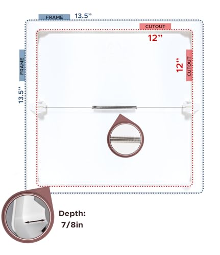 Morvat Spring Access Panel 12x12 Inch for Ceiling & Drywall, Heavy-Duty Durable ABS Plastic & Easy Install Access Box, Wall Hole Cover Plate for Plumbing & Electrical Cables & Wiring, White - size: 1 Pack