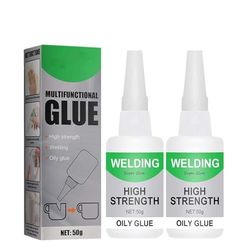 High Strength Welding Oily Glue, 2025 New Universal Glue Super Glue Fast Repair, Multifunctional Oily Welding Super Strong Bonding Magic Glǔe for Tile, Shoes, Glass, Ceramic, Plastic (2PCS) - color: 2PCS