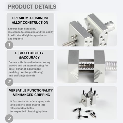 Precision Mini Vise for Hobbies & Crafts - Multi-Function Tabletop Bench Clamp for Model Building, Painting, Soldering, and Jewelry Making - Small Parts Holding Tool - style: Advanced Version