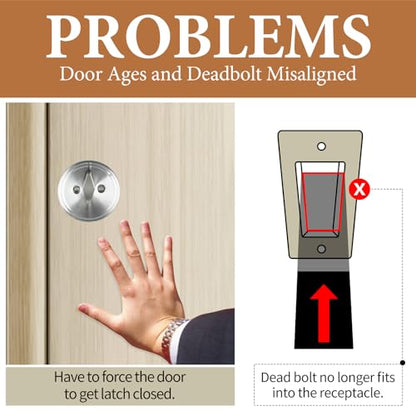 Deadbolt Restorer Strike Plates 2 Pack, Narrow-Side and Large Hole to Allow Dead Bolt to Pass Freely, Dead Lock Catcher Strikers (2, Silver) - color: Silver, size: Small: 2-1/4" X 1" (2 Pack)