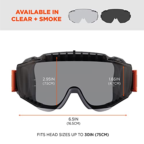 Ergodyne Skullerz Modi Protective OTG Safety Goggle, Indirect Venting, Anti Fog, Scratch Resistant - color: Smoke Lens