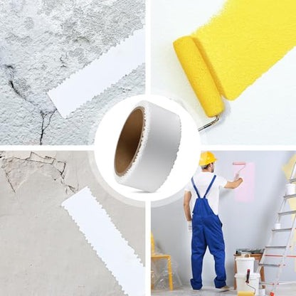 Self Adhesive Crack Repair Tape Drywall Joint Tape Patch Wall Seam Patch Heavy Duty Smooth Roll for Concrete Repair, White (2'' X 50') - size: 2'' X 50'