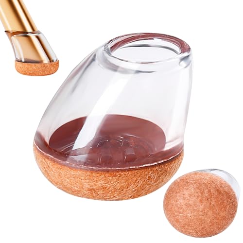 24 PCS Small Chair Leg Floor Protectors for Hardwood Floors, Round Silicone Caps with Felt Pads for 15-25° Slanted Legs, Chair Leg Covers to Protect Floors, Anti-scratch & Noise(Clear,Fit 0.55"-0.75") - size: S-24PCS-(Fit:0.55"-0.75")-Clear