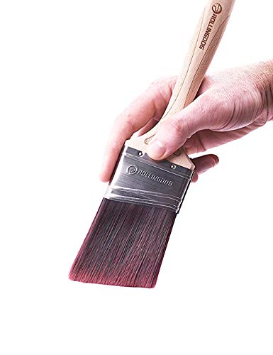 ROLLINGDOG Angled Paint Brushes for Wall - 2.5 Inch Trim Cutting in Paint Brush for Precise Detail Trimming and Touch Ups (Pack of 2) - color: Pack of 2