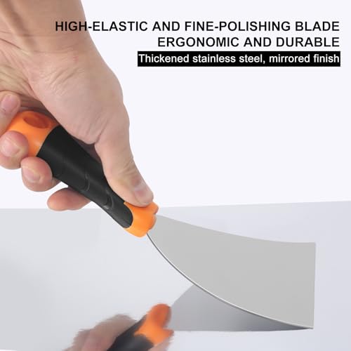 3-Piece Spackle Knife Set: 2", 3"，and 5" Professional Putty Knives - Paint Scraper and Drywall Tools for Wall Repair-WEGAZ