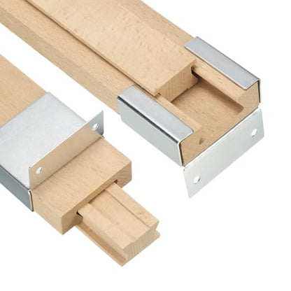 uxcell 4 Set Wooden Drawer Slides, 9-7/8 (25 CM) Classic Wood Center Guide Track with Metal Slide Glide Bracket, Wood Drawer Glides Bottom Rails Replacement Kit - size: 9-7/8