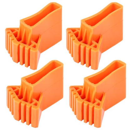 Cabilock Ladder Foot Cushion 4 Pack 3.54X2.55 Inch Non Slip Rubber Feet Mats for Folding and Stair Ladders Ladder Stabilizer Replacement Accessories - color: 3.orange