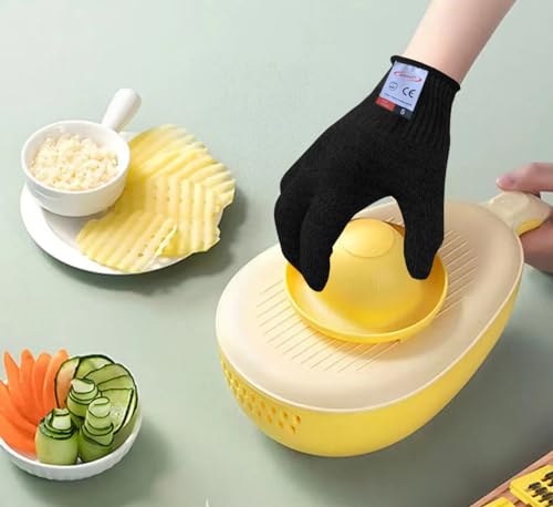 Cutting Gloves, 1 Pairs of Cut Resistant Gloves Food Grade, Cut Resistant Gloves for Kitchen, Oyster Shucking, Fish Fillet Processing, Carving Wood and Gardening(Small-Black) - color: Black, size: Small (Pack of 2)