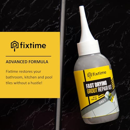 Tile Grout Repair Kit, Gray Grout Filler Tube 8 oz, Grout Repair Renews, Fast Drying Repait Kit, Grout Sealer for Floor Tile - Spatula Included (2xGray) - style: 2xGray