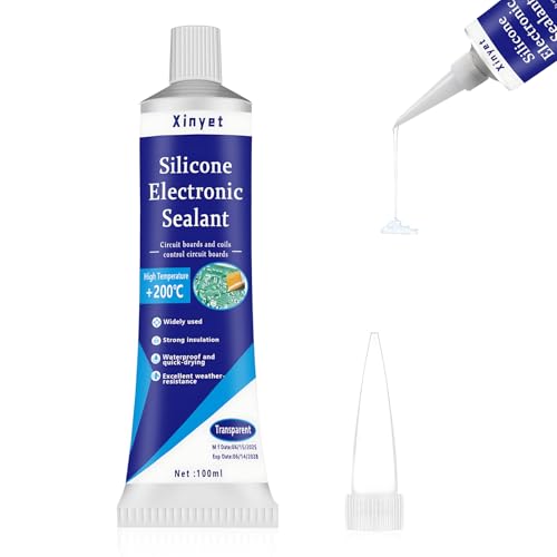 100ml Electronic Silicone Adhesive Sealant, Conformal Coating for Electronics, Transparent Insulating Sealant, Waterproof for Circuit Boards, Appliance Control Boards, LED Lamps