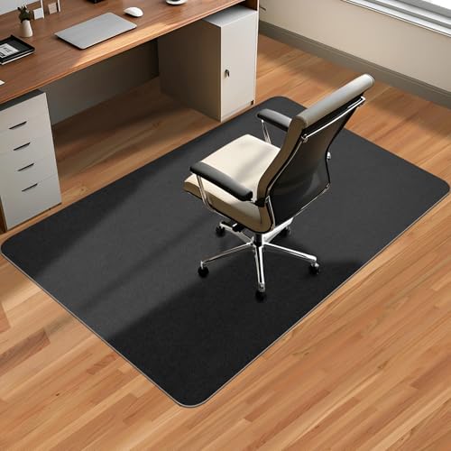 Office Chair Mat for Hardwood Floor & Tile Desk Mat for Rolling Chairs Protect Hardfloor Desk Area Rug for Workstations, Durable Chair Mat for Home and Office Use (Black, 36X48 in) - color: Black, size: 36X48 IN