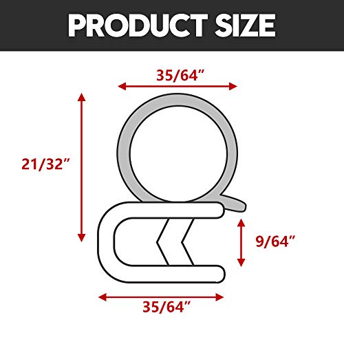 20FT Car Door Weather Strip with Top Bulb, PVC Plastic Trim with EPDM Rubber Seal, for Automotive, Boats, RVs, Trucks & Home Applications