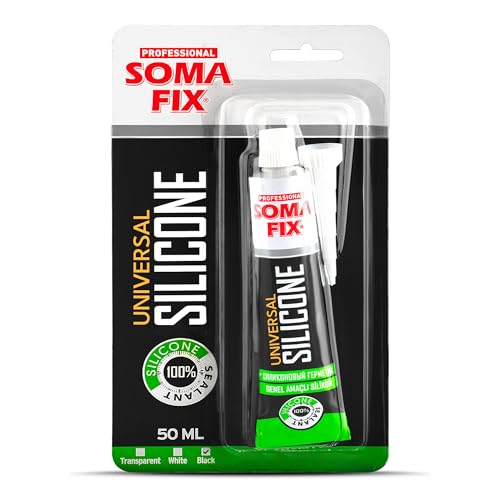 Black Silicone Caulk - Easy Squeeze Caulking Tube, Silicone Sealant for Wood, Kitchen, Bathroom, Sink, Windows - Multi Purpose & Waterproof - 1.7 fl. oz (Black) - color: Black