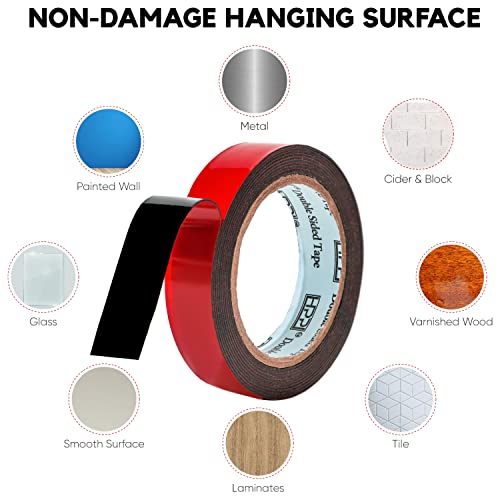HPP Double Sided Tape, Heavy Duty Tape, Strong and Permanent for Outdoor and Indoor (1in x 9ft) - size: 1in x 9ft