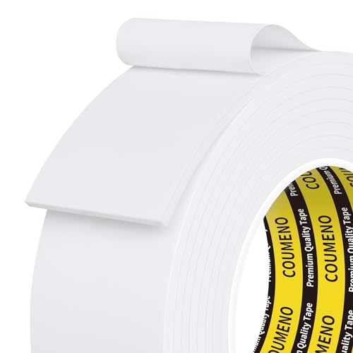 Single-Sided Adhesive EVA Foam Tape 1.8in x.9.84FT,White Foam Weather Stripping,Door Seal & Window Insulation Tape,Waterproof Sound Proof Seal Strip for Doors,Windows,Garage Door & Gap Sealing - color: White, size: 1.8in X.9.84ft