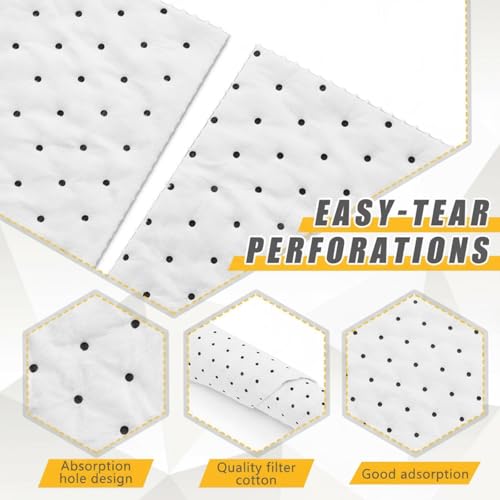 SmoothNovelty 30" W x 150' l Oil Absorbent Mat Roll Oil Pads Absorbs up to 40.2 Gallons Heavyweight Mat Roll for Protecting Home Garage Basement (White) - color: White