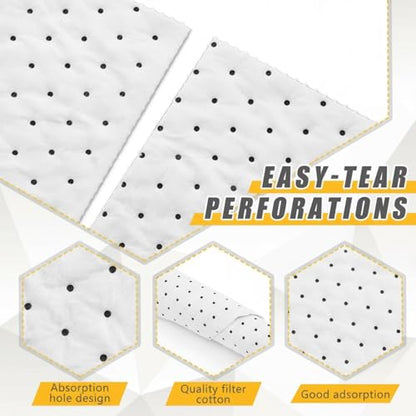 SmoothNovelty 30" W x 150' l Oil Absorbent Mat Roll Oil Pads Absorbs up to 40.2 Gallons Heavyweight Mat Roll for Protecting Home Garage Basement (White) - color: White