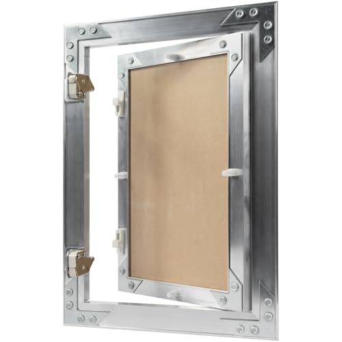 8" x 12" Waterproof Drywall Access Panel, Tileable and Paintable Ceiling and Wall Access Panel for Drywall, Wire Cover for Wall Covering Panels, Push to Open, Flush-Mount Wall Hole Cover - size: 8" X 12"