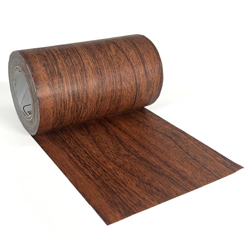 MATCH 'N PATCH Project+ Wood Grain Repair Tape - Dark Walnut, 4.5 in x 30 ft (1-Pack) – Wood Grain Colored Duct Tape for Mirror Frame, Trim, Borders, Floor and Other Furniture, Scratch Repair Kit - color: Dark Walnut