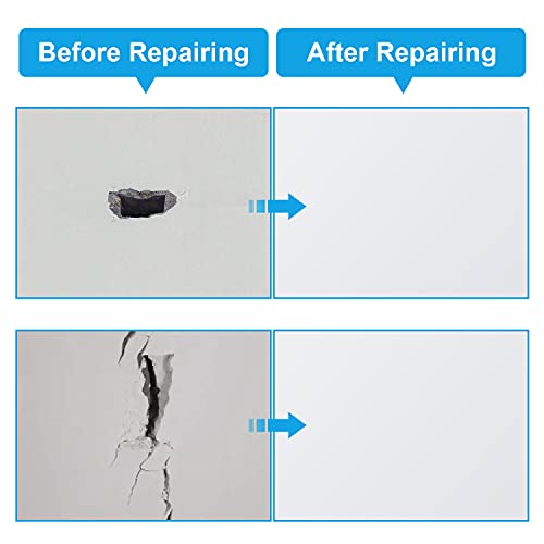 Drywall Repair Kit, Wall Repair Patch kit, Drywall Patch (2 inch + 4 inch）*1, Wall Mending Agent 2 * 3.5 Ounce, spackle Wall Repair kit - size: 200g Spackle + 2",4"Patch