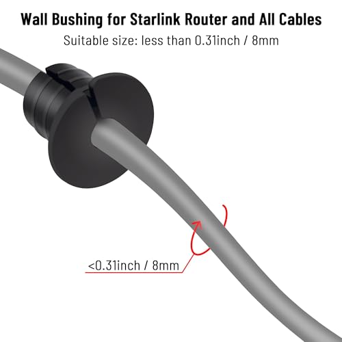 Cable Grommet Routing Kit for Starlink for 3/4 inch Wall Hole, Starlink Accessories, Silicone Cable Wall Pass, Starlink Anti-Slip Wall Grommets for Cables (3/4 inch) 2 Pcs (Pack of 2) - size: 3/4 inch 2pcs (Pack of 2)