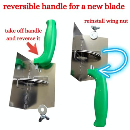 MEDUSA S.S. Drywall Taping Tool Set with Blades, Pan with Grip, Adjustable and reversible S.S. Angle Tool