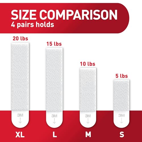 Command XL Heavyweight Picture Hanging Strips, 20 lb Capacity, 32 Pairs (64 Strips), White Adhesive, Damage-Free Wall Hangers for Home Decor - style: 32 Pairs