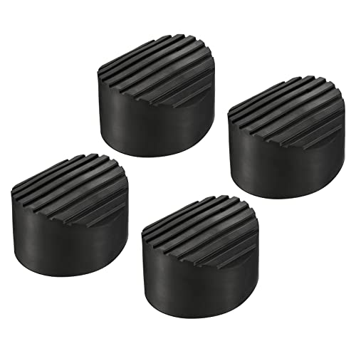MECCANIXITY Ladder Non-Slip Feet Mat 85mm ID Rubber Round Telescopic Ladder Accessories Pad Cover Cushion for Ladder Protection Black Pack of 4 - size: 85mm