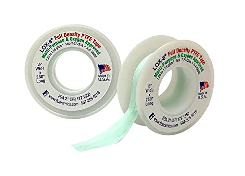 Fluoramics' LOX-8 Full Density Thread Seal Tape 1/2" Wide x 260" Length… - size: 1/2" Wide x 260" Length