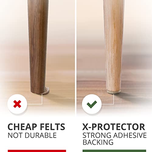 Felt Furniture Pads X-PROTECTOR 133 PCS Premium Furniture Pads - Felt Pads Furniture Feet Best Wood Floor Protectors - Protect Your Hardwood & Laminate Flooring! Brown and Beige - size: 133 PCS Brown & Beige, Round & Square