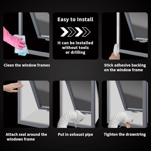 157"/400CM Portable AC Window Seal Kit - Air Conditioner Window Seal for Window Air Conditioner & Dryer, Waterproof Window Seal Kit, Easy Install for Push Out Windows - size: 400CM (157")