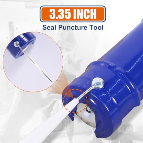 WADFOW Caulking Gun, No Drip Caulk Gun,9" Drip Free Hand Caulking Gun with Comfort Grip,Smooth Round Rod for 10oz Caulk Tubes,WCG2309D-2,Blue
