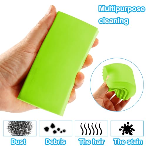 4-Pack Damp Cleaning Sponge Brush Set - Suitable for Kitchen and Car Window Cleaning,Mirrors, Window Track Grooves - Multi-Functional Cleaning Products That are Efficient Cleaning Tools(Green) - color: Green