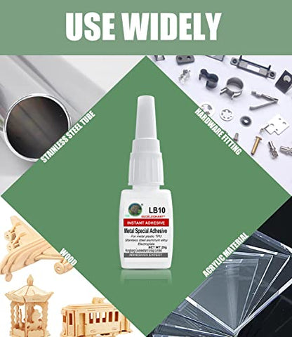 Metal Glue,Liquid Glue for bonding Between Metal and Metal,Metal and Other Material.Instant Super Glue for Metal,Stainless Steel,DIY Craft,Aluminum Alloy,Metal Tube,etc.